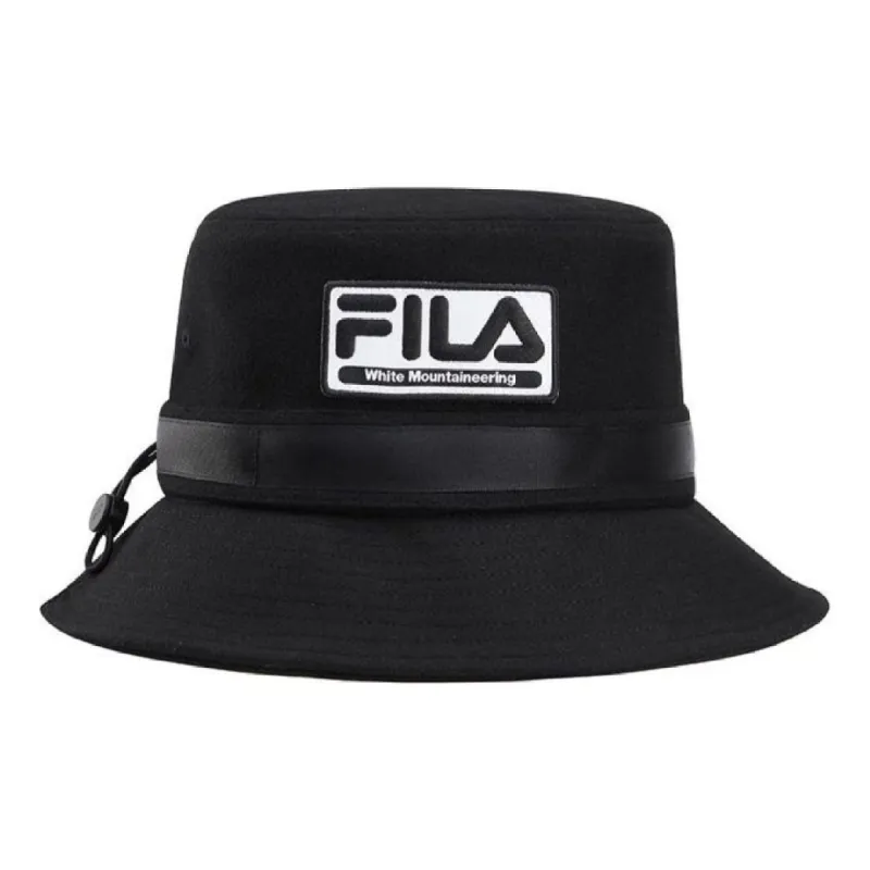 FILA x White Mountaineering Logo Casual Bucket Hat 'Black White' T13U117201F sold by KicksCrew