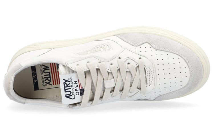 (WMNS) Autry open Low Leather Suede 'White' AOLW-CE10 sold by KicksCrew product image thumbnail 2