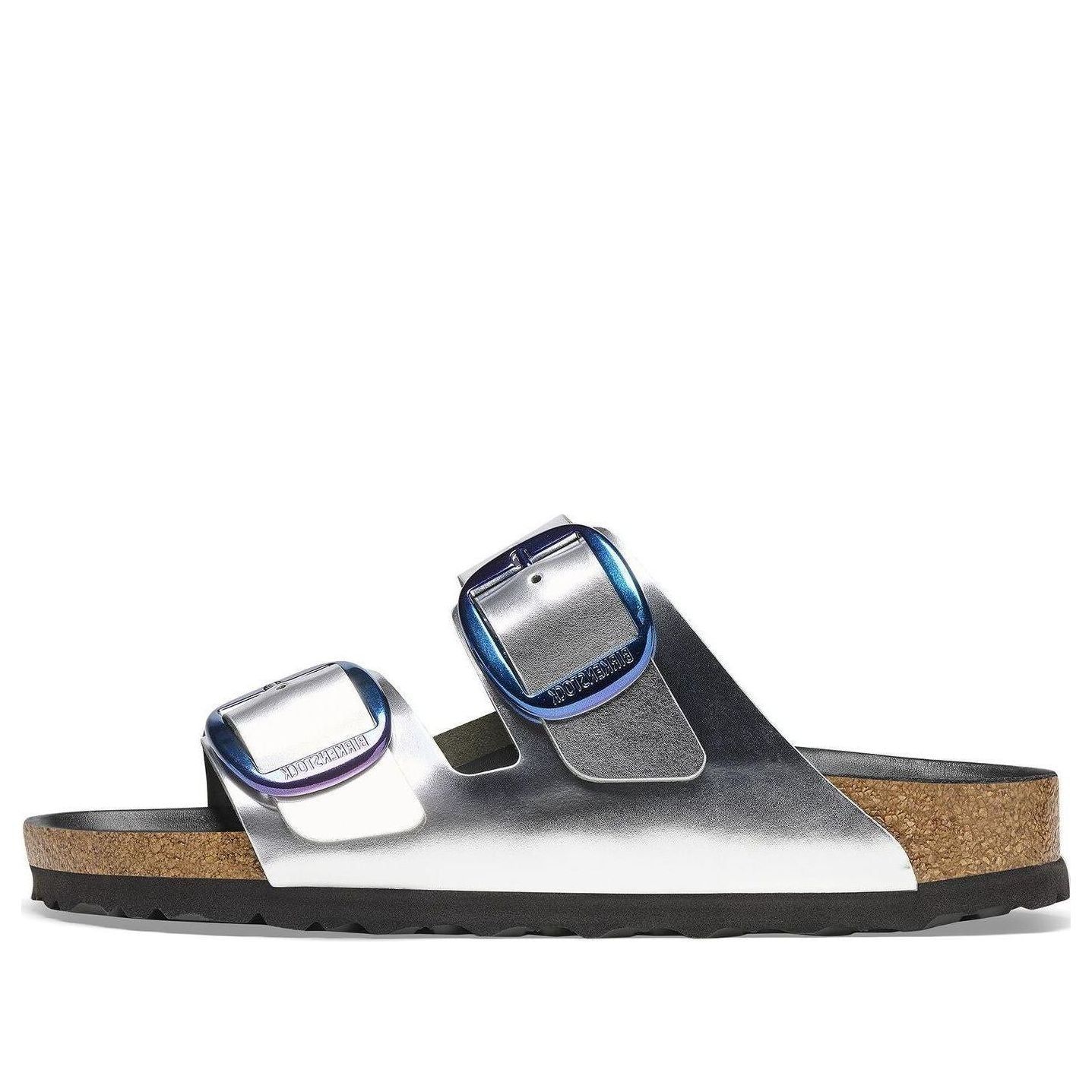 (WMNS) Birkenstock Arizona Big Buckle Natural Leather Narrow Fit 'Metalic Silver' 1025357 sold by KicksCrew