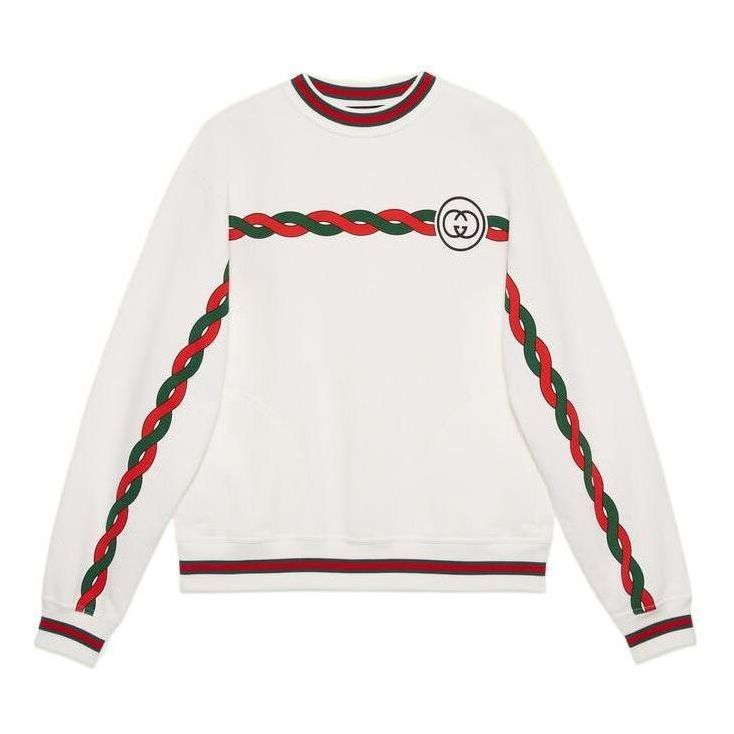 Gucci Cotton Sweatshirt With Interlocking G 'White' 692351-XJD7R-9125 sold by KicksCrew