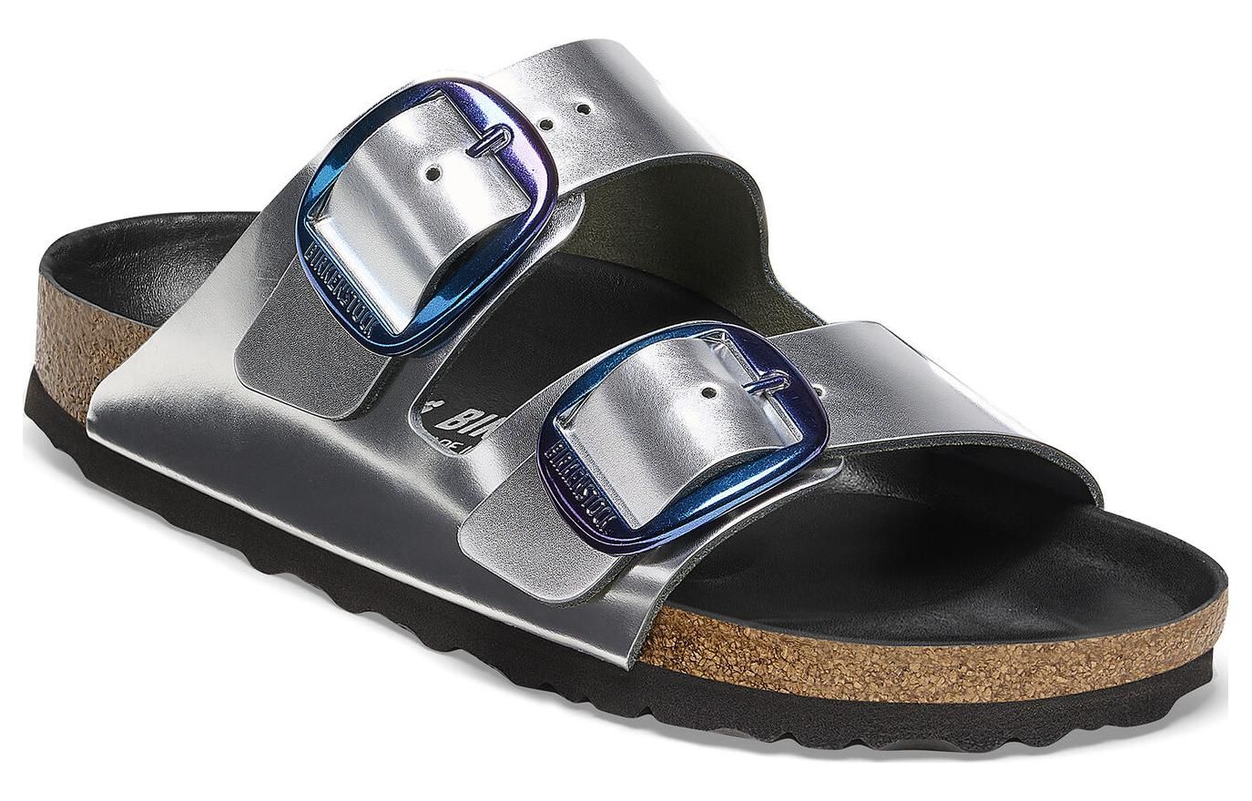 (WMNS) Birkenstock Arizona Big Buckle Natural Leather Narrow Fit 'Metalic Silver' 1025357 sold by KicksCrew product image thumbnail 2