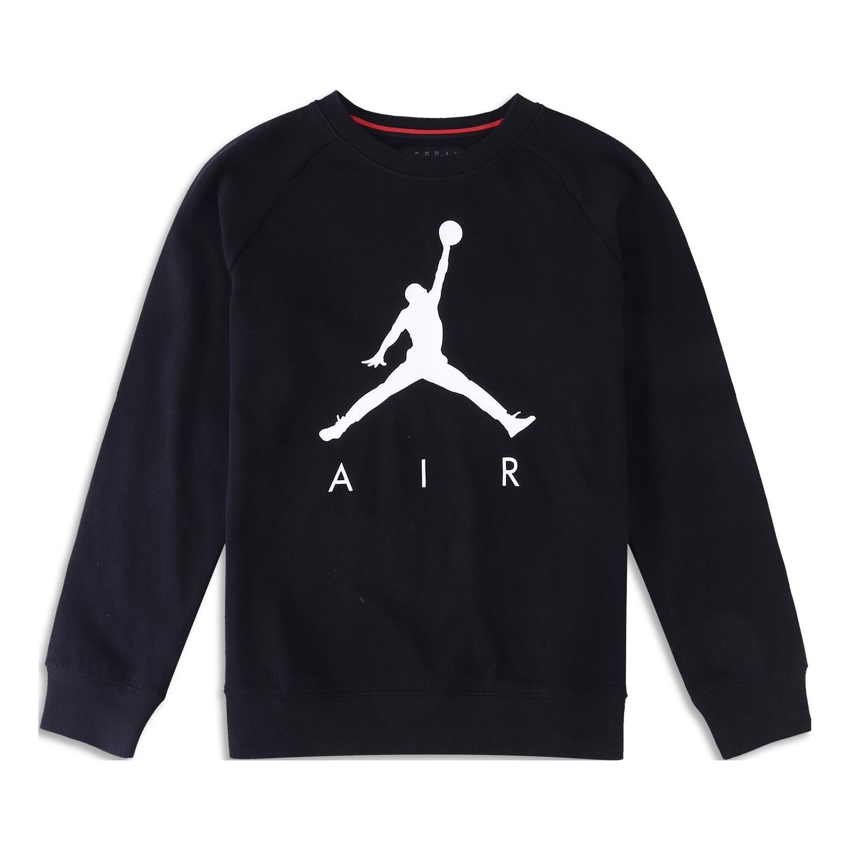 (GS) Air Jordan Jumpman Fleece Crewneck Sweatshirt 'Black White' HA5072-023 sold by KicksCrew