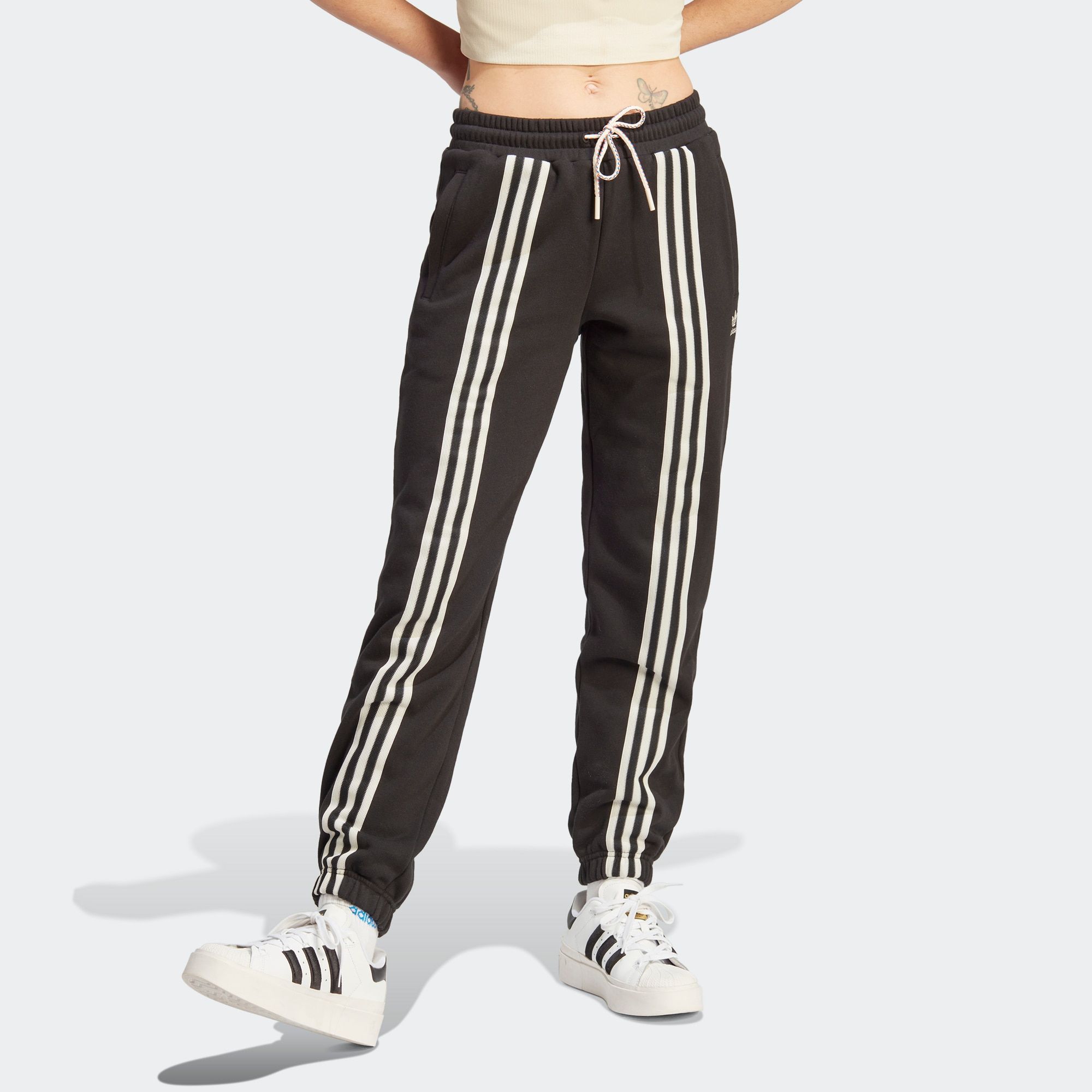 (WMNS) adidas Adicolor 70s 3-Stripes Sweatpants 'Black' IK7855 sold by KicksCrew product image thumbnail 2