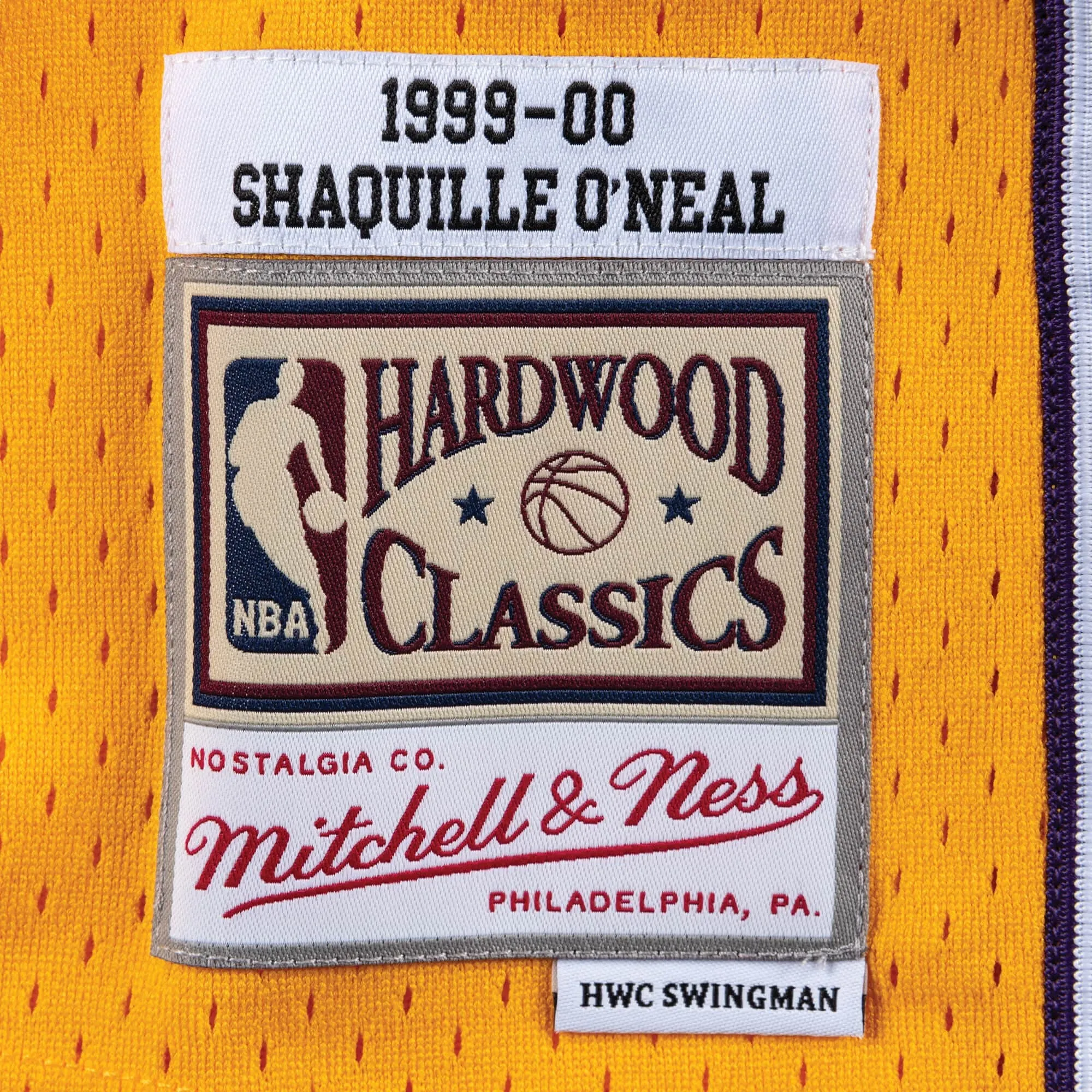 Mitchell & Ness x NBA Los Angeles Lakers 1999-00 Home Swingman Jersey 'Shaquille O'Neal 34' SMJYGS18179-LALLTGD99SON sold by KicksCrew product image thumbnail 3