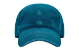 Balenciaga Logo Visor Cap 'Petrol Blue ' 673318410B24444 sold by KicksCrew