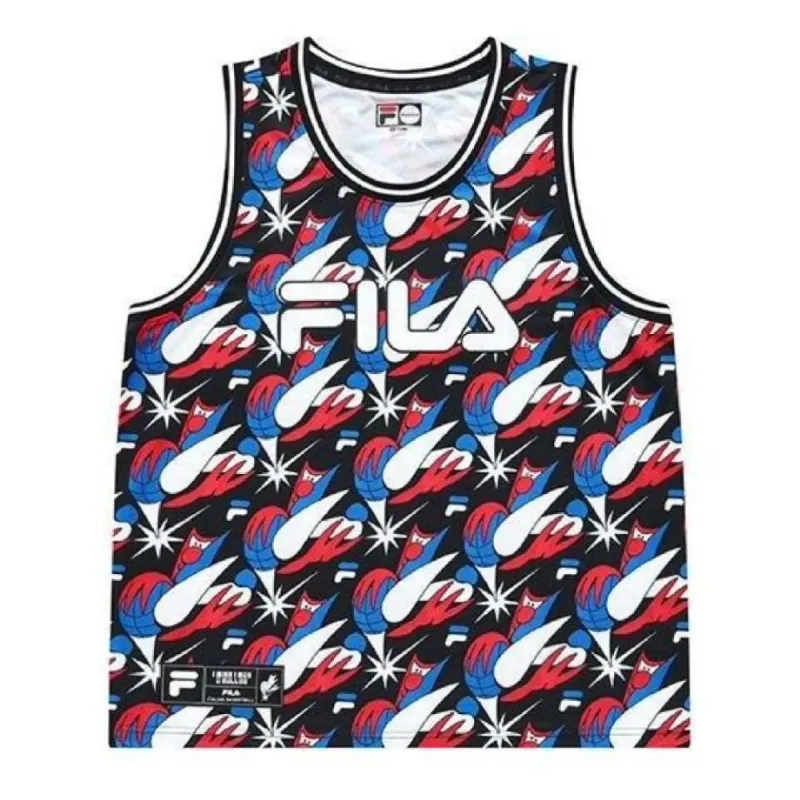 FILA FUSION Basketball All-Over Printed Loose Sports Tank Top 'Multi-Color' T11M135102F-BK sold by KicksCrew