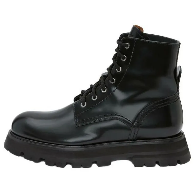 (WMNS) Alexander McQueen Wander Boot 'Black' 657569WHZ801000 sold by KicksCrew
