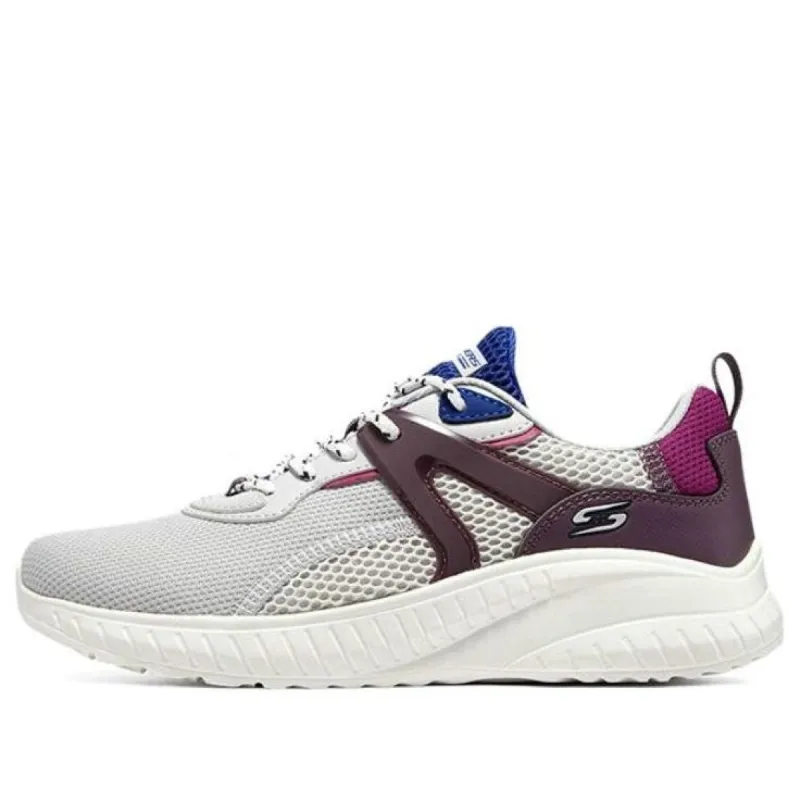 (WMNS) Skechers Bobs Squad Chaos Shoes 'Grey Purple White' 117237-LGMT sold by KicksCrew