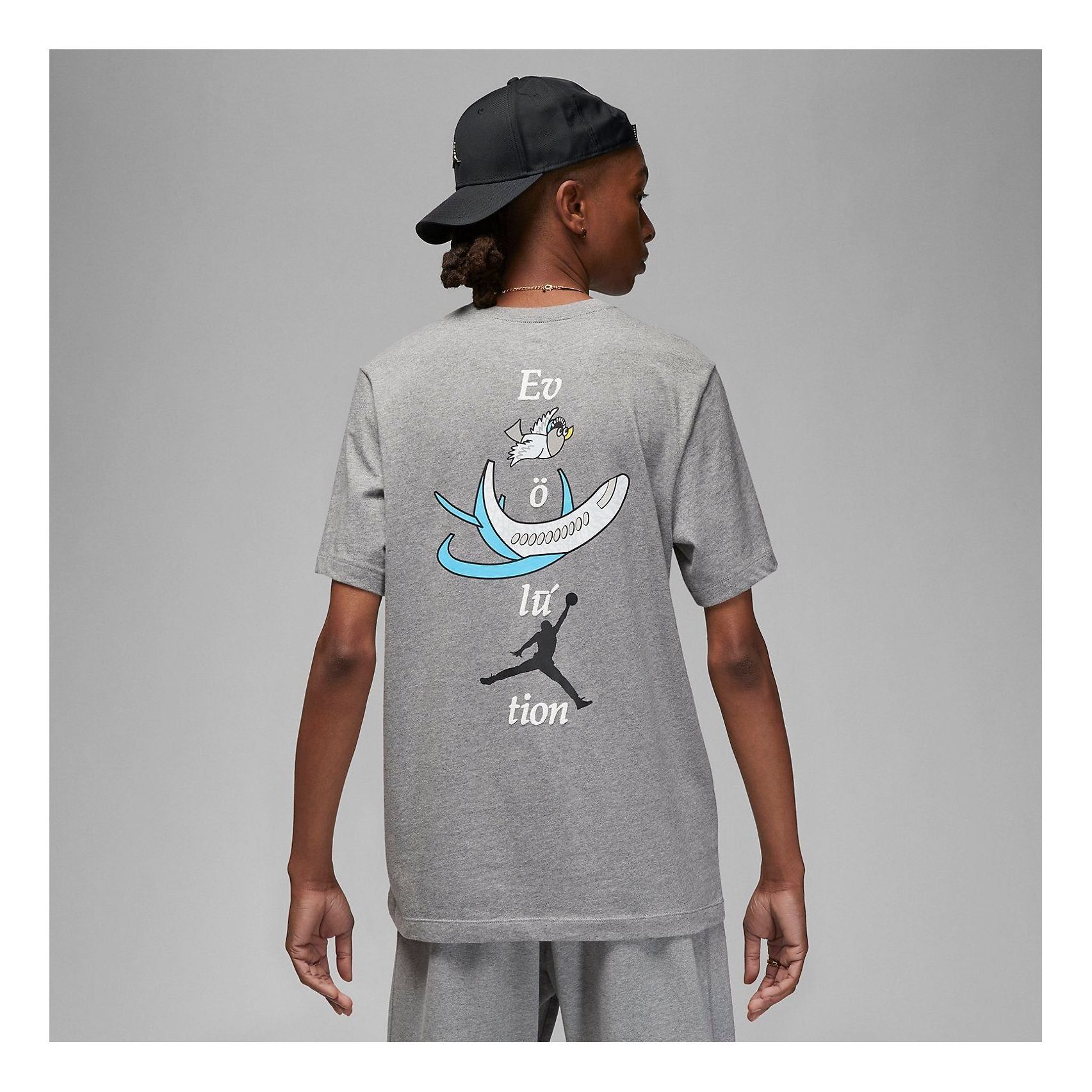 Air Jordan Logo T-Shirt 'Grey' FB7469-091 sold by KicksCrew product image thumbnail 2
