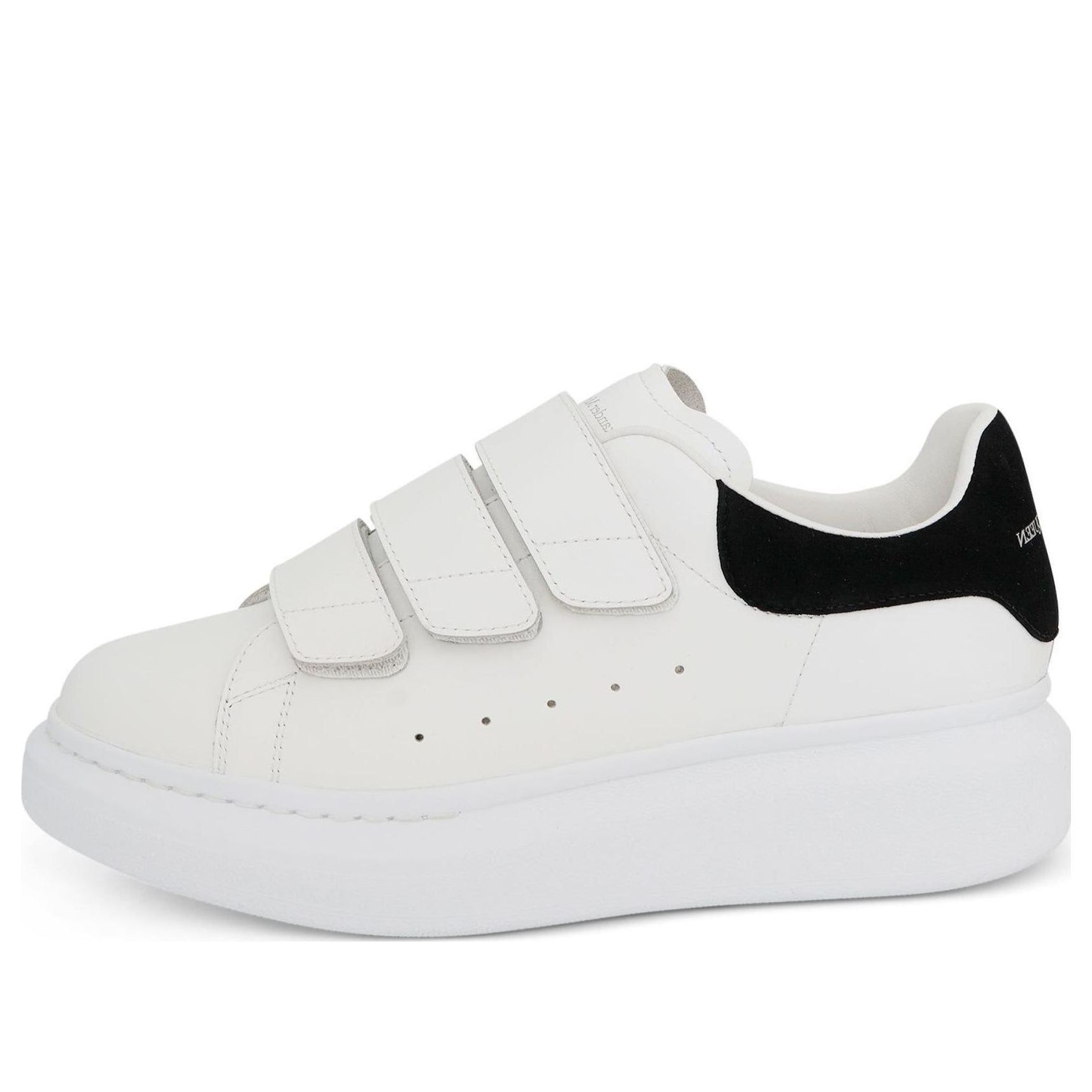 (WMNS) Alexander McQueen Oversized Triple Strap Sneaker 'White Black' 697105WHGP79061 sold by KicksCrew