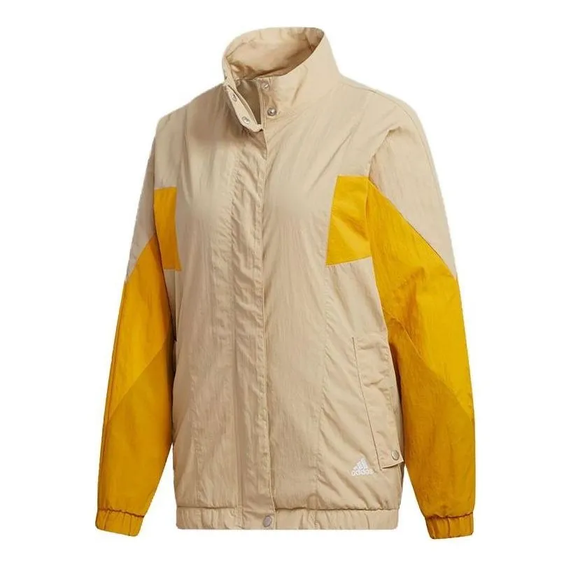 (WMNS) adidas Must Have Woven Jacket 'Tan Yellow' GF6964 sold by KicksCrew