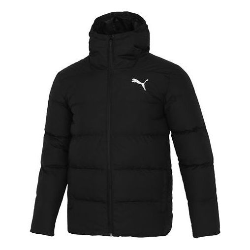 Puma Logo Down Jacket 'Black' 534936-01 sold by KicksCrew