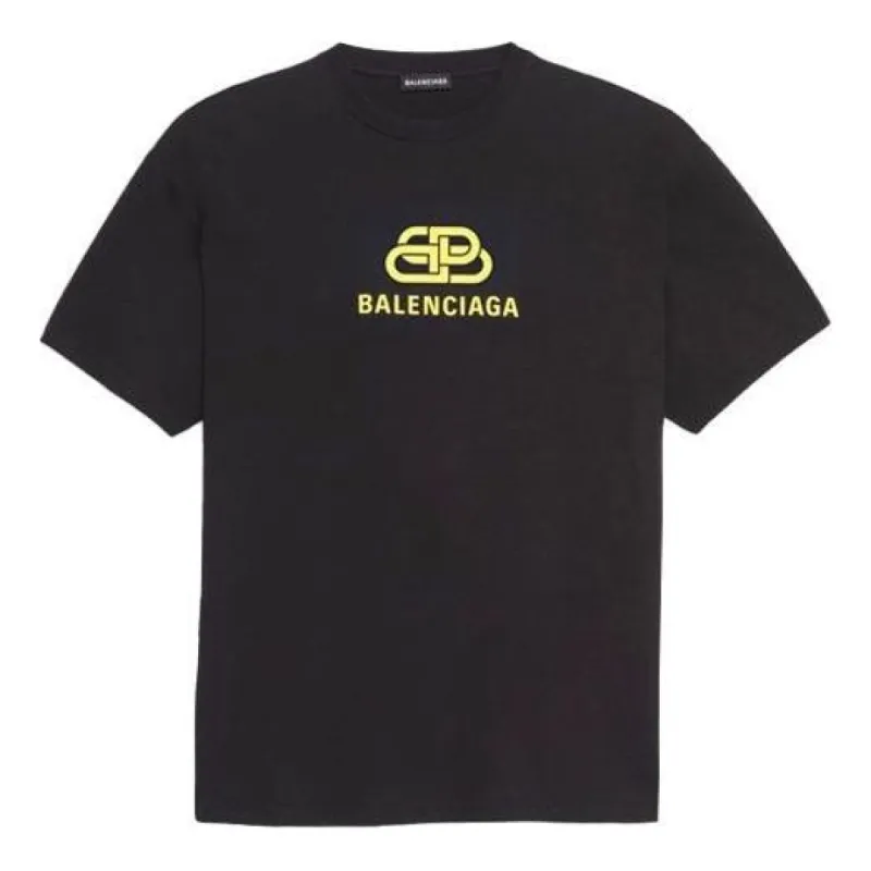 Balenciaga Interlocked BB Regular Fit T-shirt 'Black' 578139TEV481361 sold by KicksCrew
