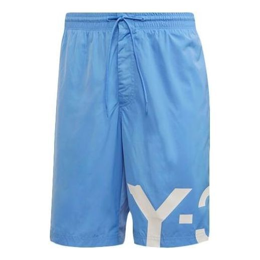 adidas Y-3 Large Logo Swim Shorts 'Blue' FS4483 sold by KicksCrew