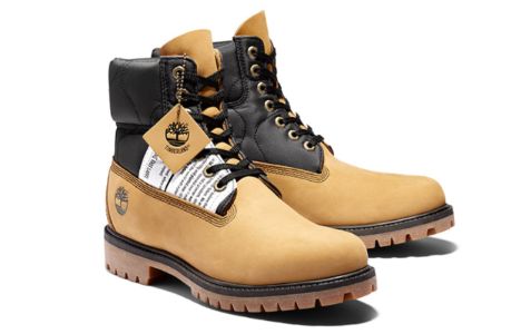 Timberland Premium 6 Inch Leather and Fabric Boots 'Wheat Nubuck with Black' A2QZR sold by KicksCrew