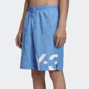 adidas Y-3 Large Logo Swim Shorts 'Blue' FS4483 sold by KicksCrew