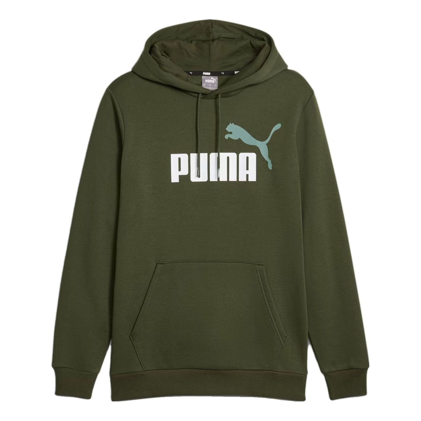 Puma Essentials+ Big Logo Hoodie 'Olive Green' 586764-31 sold by KicksCrew