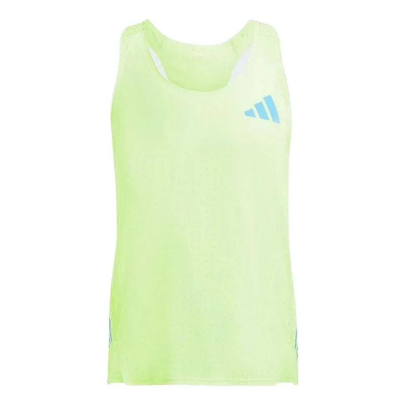 adidas Adizero Road to Records Singlet 'Lucid Lemon' IT8859 sold by KicksCrew