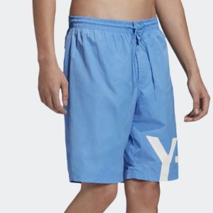 adidas Y-3 Large Logo Swim Shorts 'Blue' FS4483 sold by KicksCrew