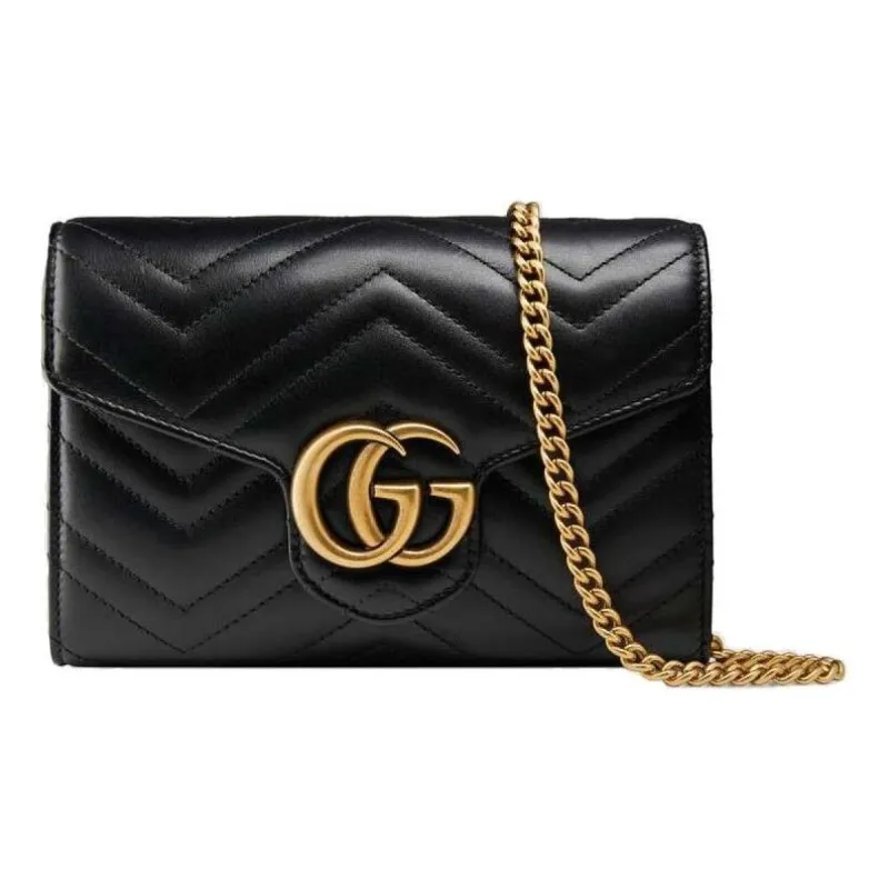 (WMNS) Gucci GG Marmont Matelasse Mini Bag 'Black' 474575-DRW1T-1000 sold by KicksCrew