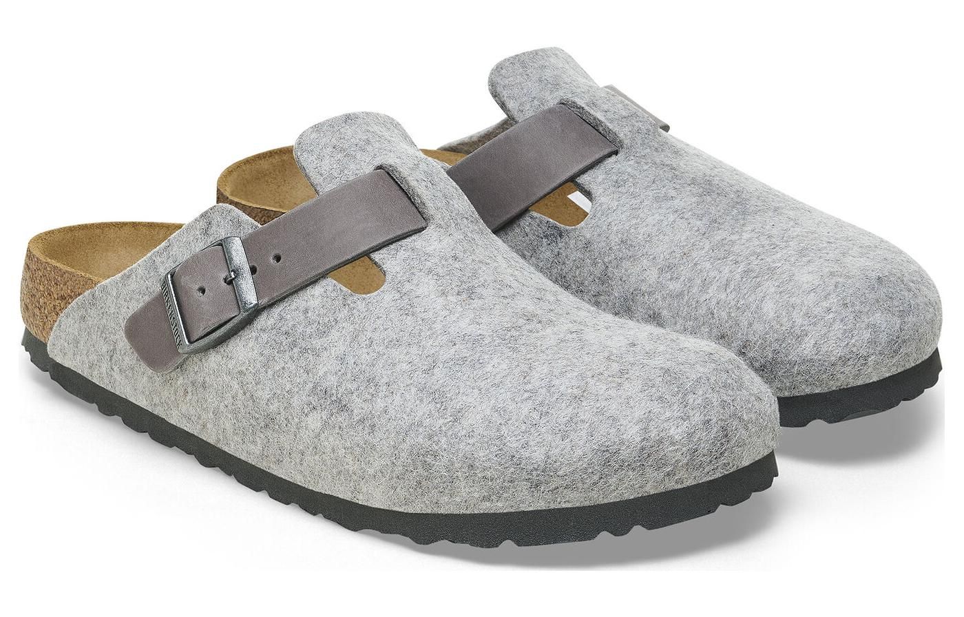 Birkenstock Boston Natural Leather/Felt 'Light Grey' 1026149 sold by KicksCrew product image thumbnail 3