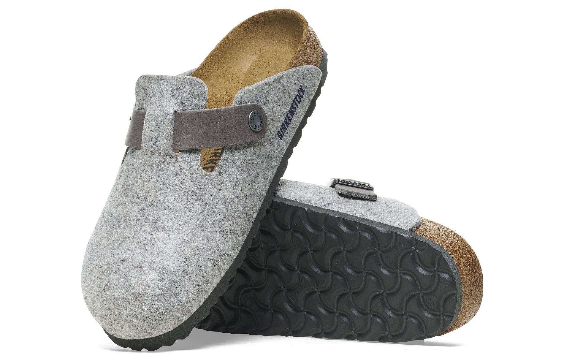 Birkenstock Boston Natural Leather/Felt 'Light Grey' 1026149 sold by KicksCrew product image thumbnail 5