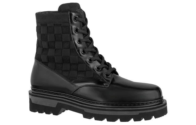 LOUIS VUITTON Flat Ranger Ankle Boots 'Black with Plaid' 1A9ACR sold by KicksCrew product image thumbnail 2