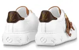 (WMNS) LOUIS VUITTON Time Out Sneakers 'White with Brown' 1AADMW sold by KicksCrew