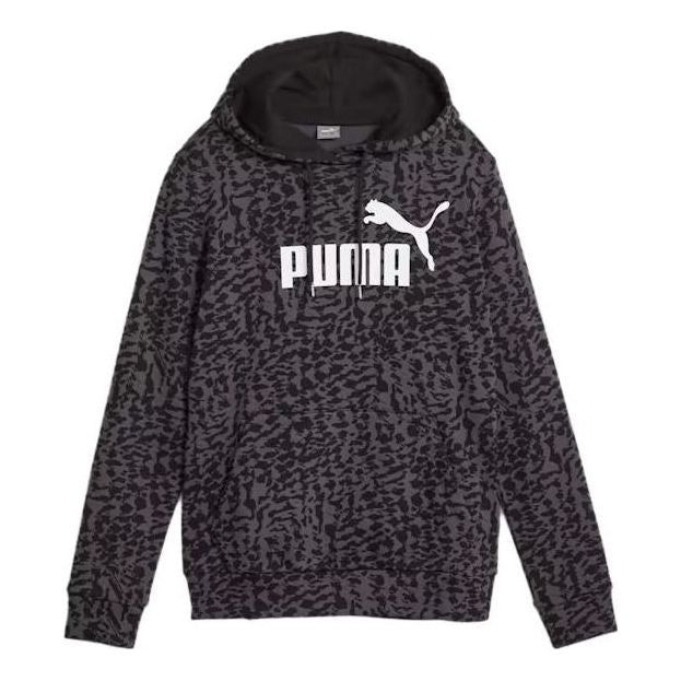 (WMNS) Puma Ess+ Animal Hoodie 'Black' 675963-01 sold by KicksCrew