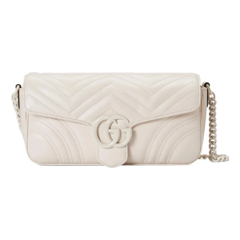 (WMNS) Gucci GG Marmont Matelasse Shoulder Bag 'White' 734814-DAAAI-9022 sold by KicksCrew