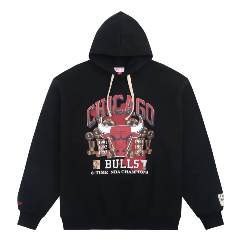 Mitchell & Ness x NBA Chicago Bulls 6 Times Champion Hoodie 'Black' MNJYFWHD23095001 sold by KicksCrew