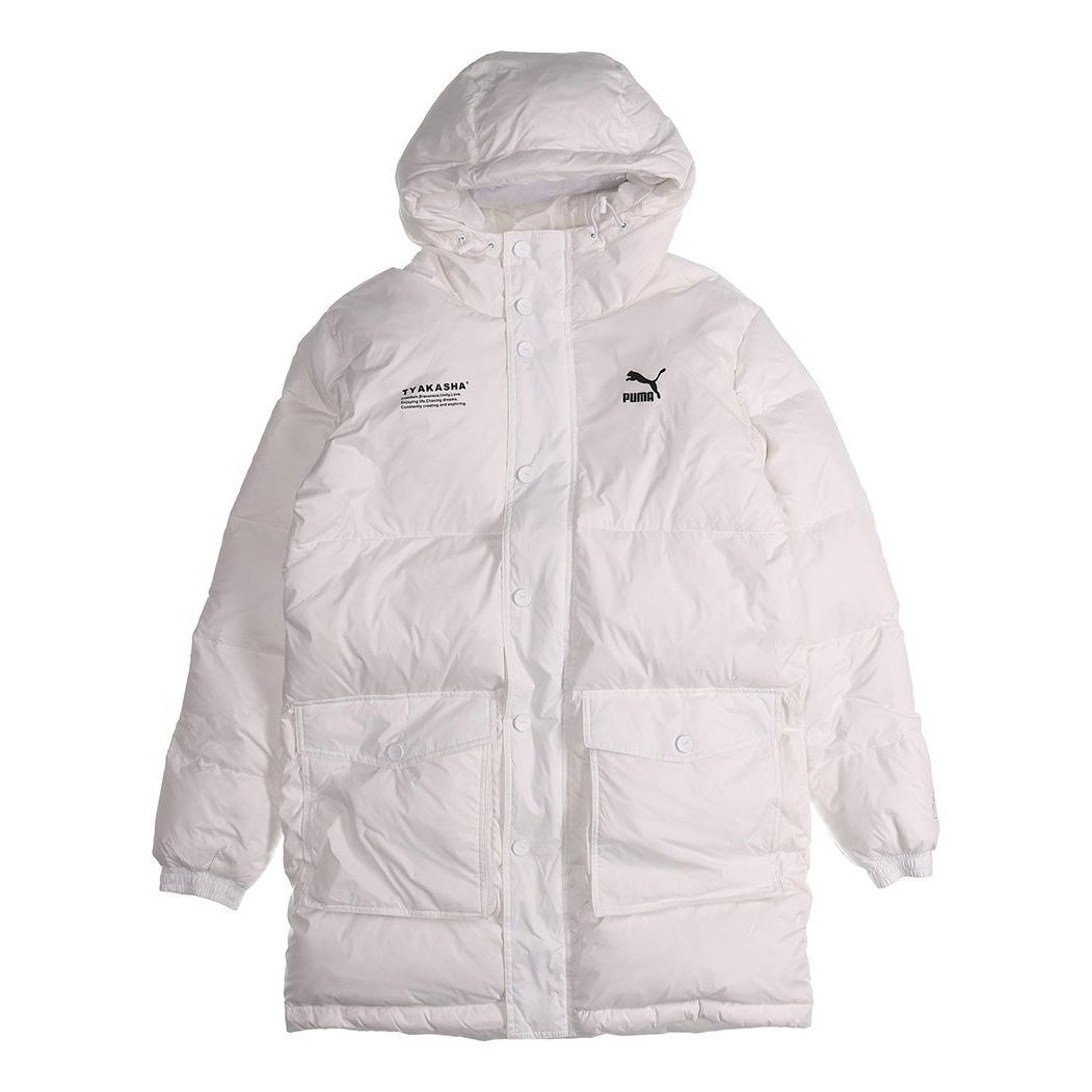 Puma x Tyakasha Down Parka 'White Black' 595561-02 sold by KicksCrew