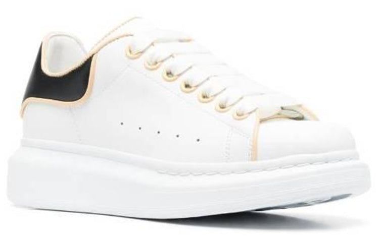 (WMNS) Alexander McQueen Oversized Leather Sneakers 'White Black' 733003WHJE58808 sold by KicksCrew product image thumbnail 2