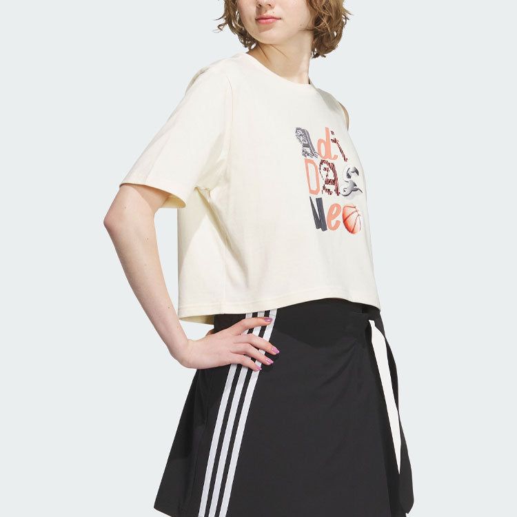 (WMNS) adidas Neo Graphic T-shirt 'White' IK7670 sold by KicksCrew product image thumbnail 4