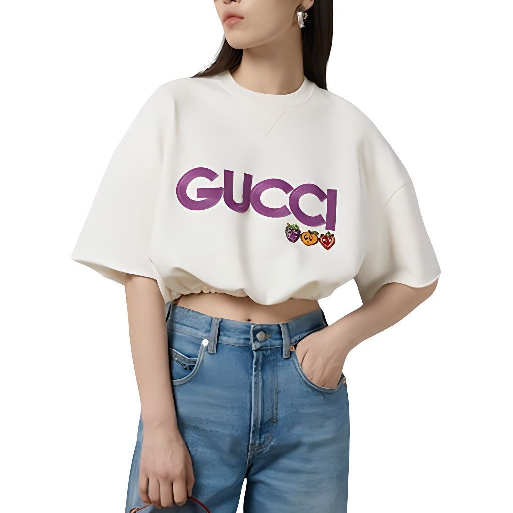 (WMNS) Gucci Cotton Jersey Sweatshirt With Patch 'Off White' 773722-XJF8P-9088 sold by KicksCrew product image thumbnail 2