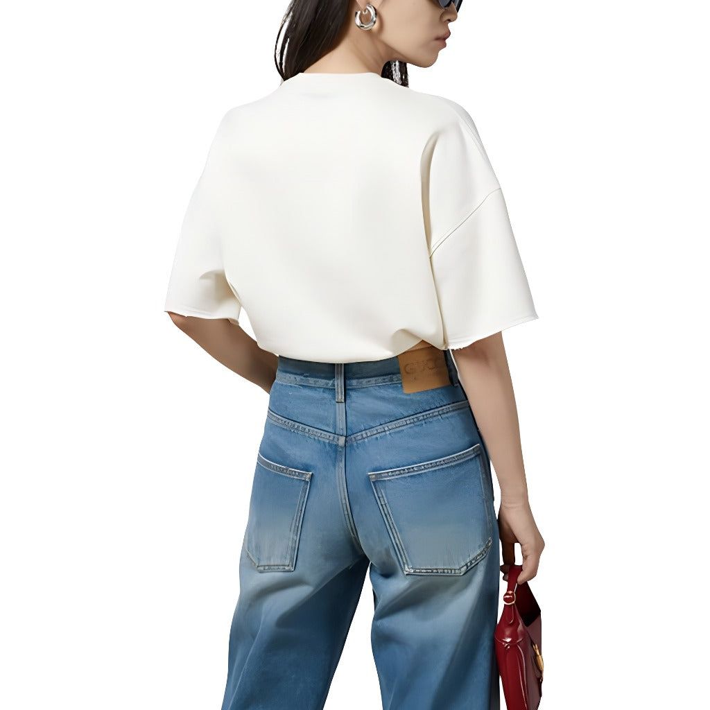 (WMNS) Gucci Cotton Jersey Sweatshirt With Patch 'Off White' 773722-XJF8P-9088 sold by KicksCrew product image thumbnail 3