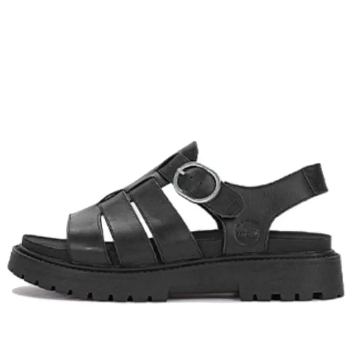 (WMNS) Timberland Clairemont Way Fisherman Sandals 'Black Nubuck' A635VW sold by KicksCrew