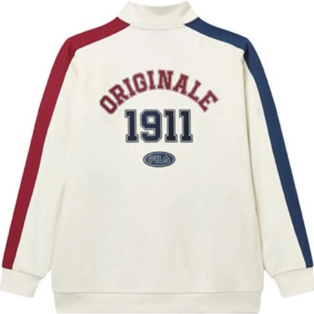 FILA Logo Stylish Casual Pullover Sweatshirt 'White Multi-Color' F11U239299F-IV sold by KicksCrew product image thumbnail 2