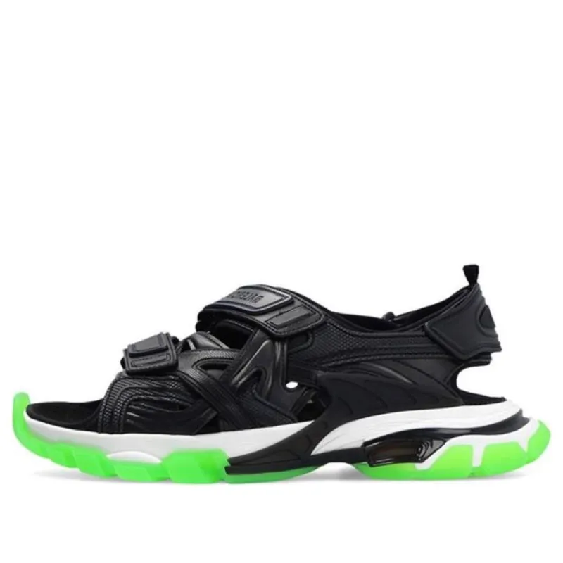Balenciaga Track sandals 'Clear Sole Black Green White' 655954W2CC41038 sold by KicksCrew