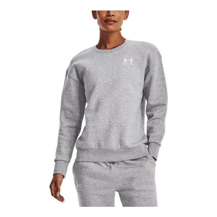 (WMNS) Under Armour Essential Fleece Crew Sweatshirt 'Grey' 1373032-011 sold by KicksCrew