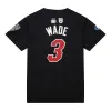 Mitchell & Ness x NBA Miami Heat HOF T-Shirt 'Dwayne Wade 3' TCRW6862-MHEYYDWABLCK sold by KicksCrew