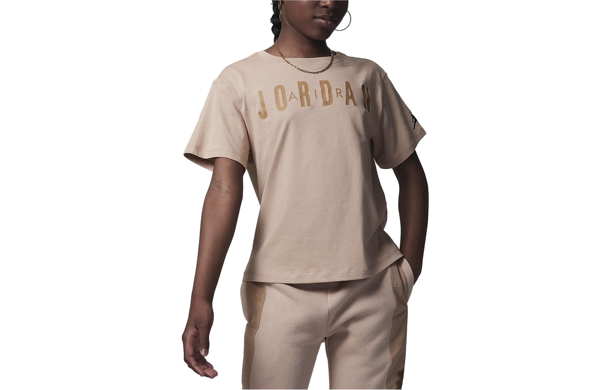 (GS) Air Jordan Post Up Boxy T-Shirt 'Beige' FV3272-200 sold by KicksCrew product image thumbnail 2