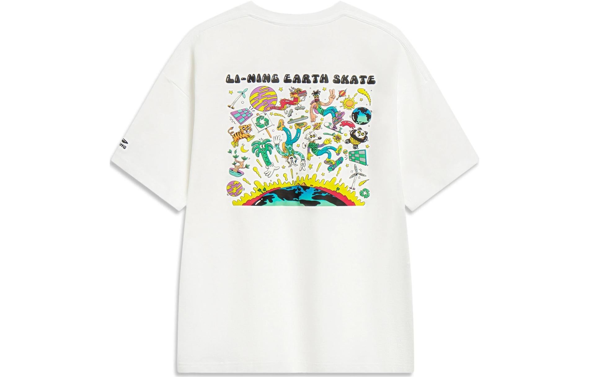 Li-Ning x Steven Harrington Cartoon Graphic T-shirt 'White' AHST077-2 sold by KicksCrew product image thumbnail 2