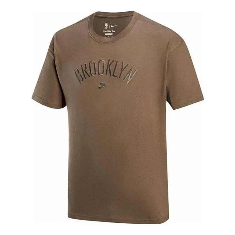 Nike NBA Brooklyn T-Shirt 'Tan' FJ0562-040 sold by KicksCrew
