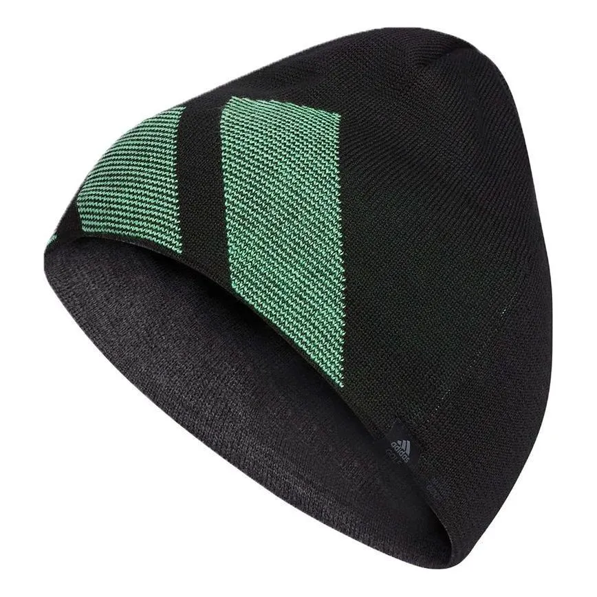 adidas 3Bar Logo Beanie 'Black Green' GU8618 sold by KicksCrew