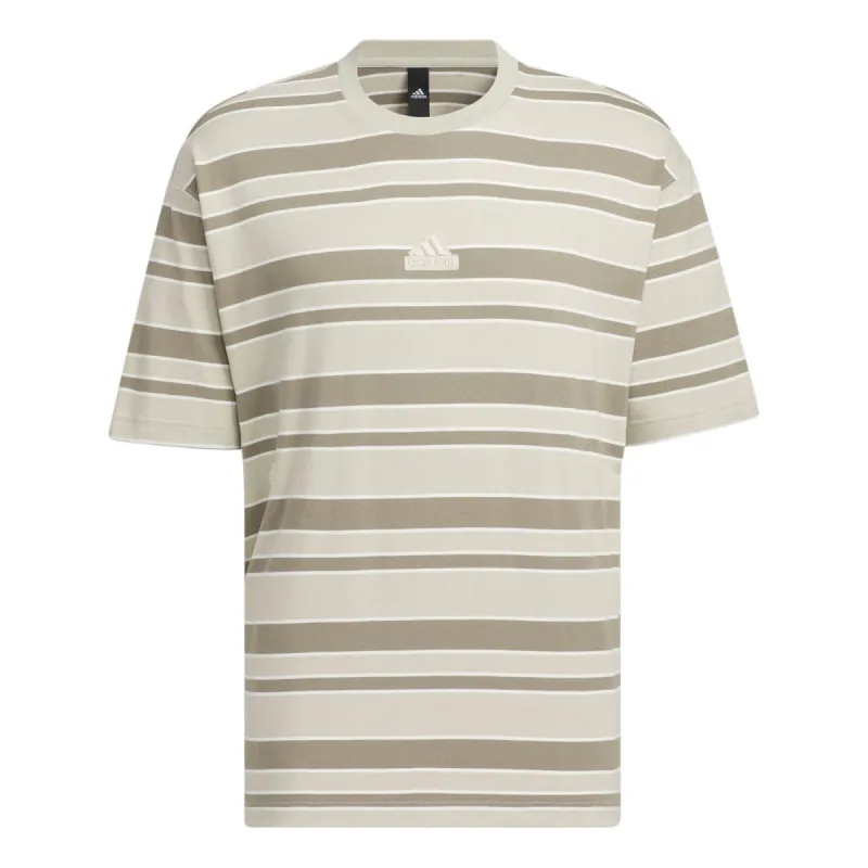 adidas Sportswear FL Stripe T-Shirt 'Tan Olive Green' IT3928 sold by KicksCrew