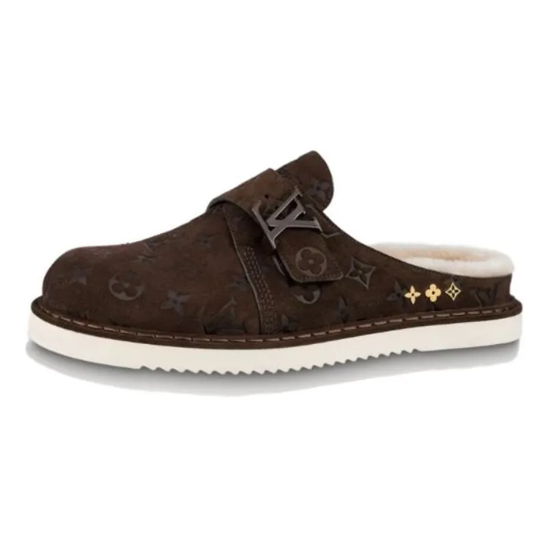 (WMNS) LOUIS VUITTON LV Easy Mules 'Brown Monogram' 1AAQVE sold by KicksCrew