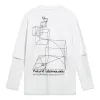 Li-Ning Counterflow Graphic Faux Two-Piece T-shirt 'White' AHST581-1 sold by KicksCrew