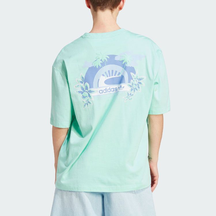 (WMNS) adidas Island Club Graphic Tee 'Green' IT8156 sold by KicksCrew product image thumbnail 3