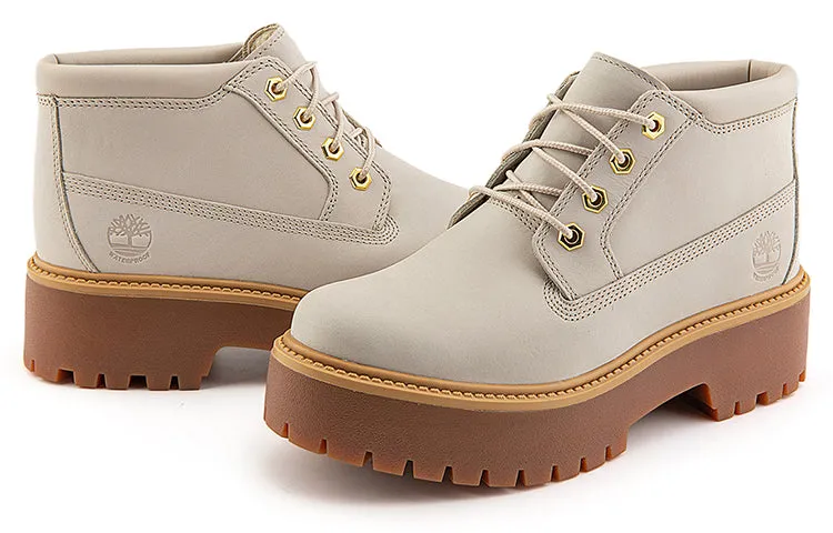 (WMNS) Timberland Stone Street Mid Lace Up Waterproof Boots 'White Nubuck' A64FRW sold by KicksCrew product image thumbnail 5